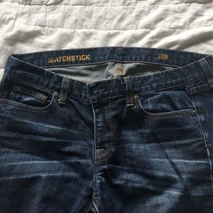 J Crew matchstick blue jeans size 30